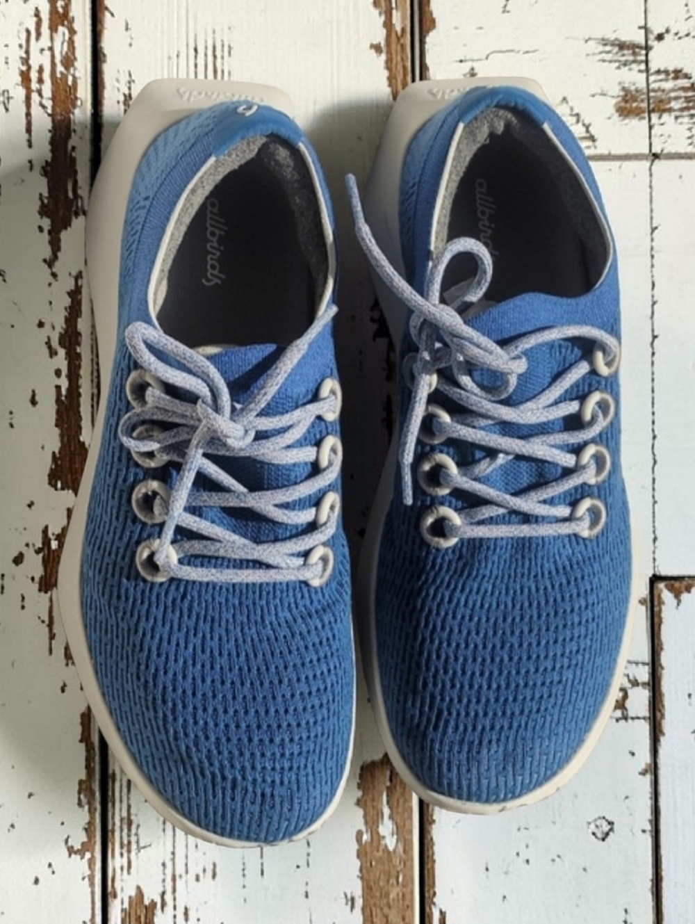 Allbirds Tree Dasher 2 Women's Blue and White Athletic Shoes Size 11
